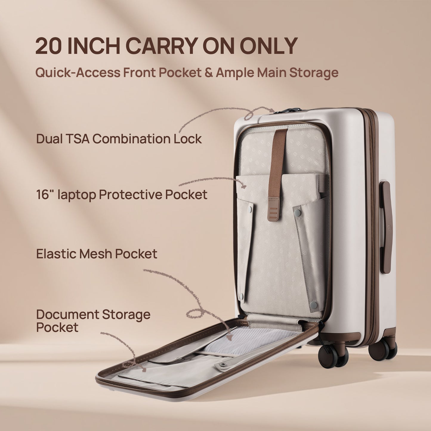 NINETYGO Coffee Journey Collection 20IN Luggage